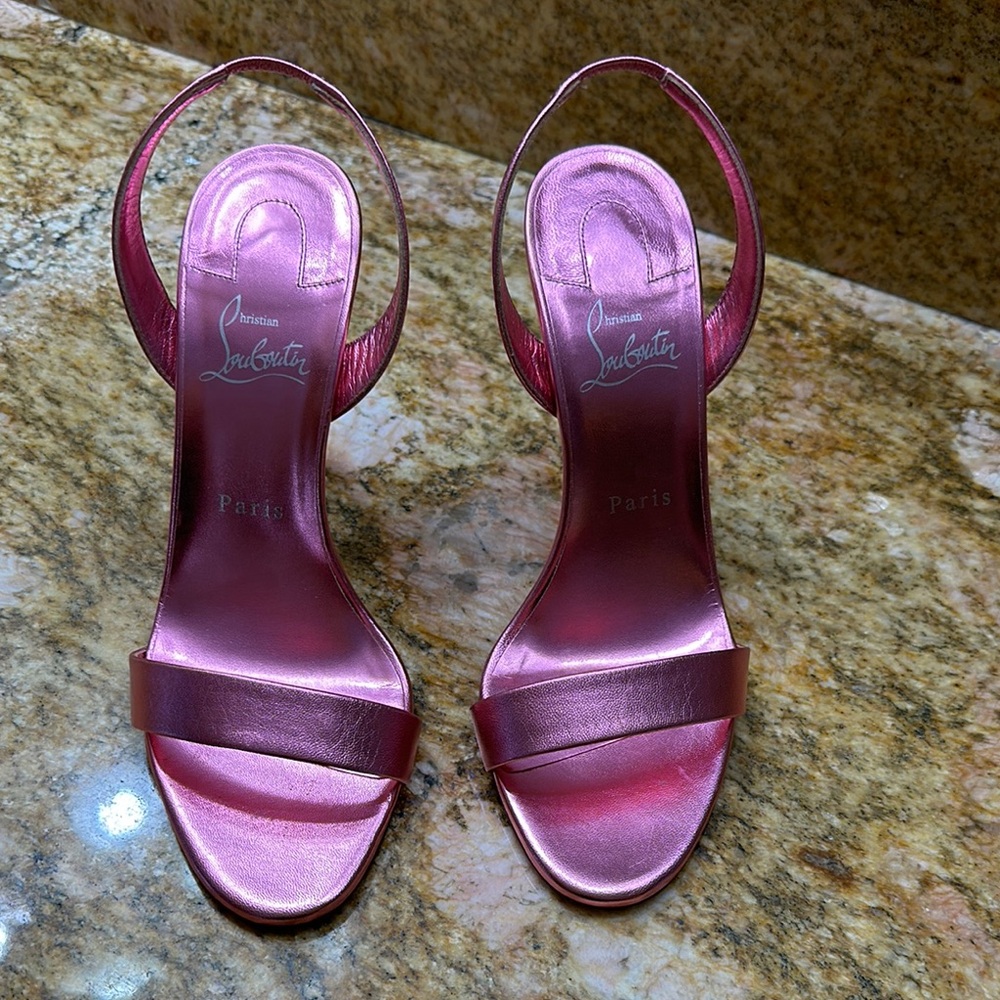 Christian Louboutin Metallic Pink Stiletto Heels